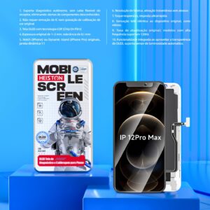Tela de Reposição HESTON LE iPhone 12 Pro Max OLED - Qualidade Premium com True Tone