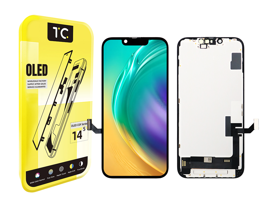 Tela VINOLEGAL iPhone 14 OLED - Série COF SMILE com Ângulo de Visão Amplo