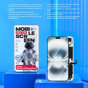 Tela de Reposição HESTON LE iPhone 16 OLED - Dynamic Island e Qualidade OEM
